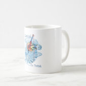 Mug Vibration bleue Abstraite (Devant droit)