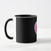 Mug Vibrations Amour musical Coeur rose Note DJ (Gauche)