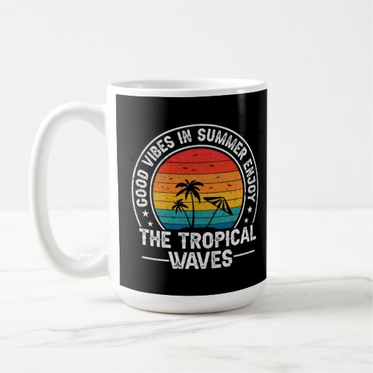 Mug Vibrations positives Été Vagues tropicales (Gauche)