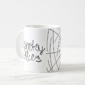 Mug Vibrations Sombres Araignées Abstraites (Devant gauche)