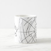 Mug Vibrations Sombres Araignées Abstraites (Centre)