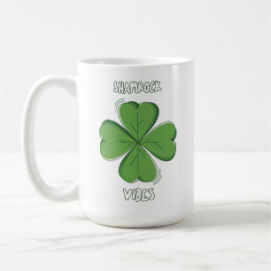 Mug Vibrations Trèfle Chanceux Fête de la Saint-Patric