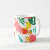Mug Vibrations Tropicales Feuilles Florales Été Chic (Devant droit)