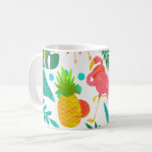 Mug Vibrations Tropicales Feuilles Florales Été Chic (Devant gauche)