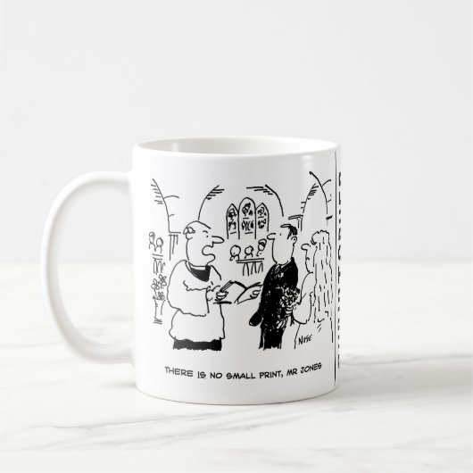 Mug Vicar dit qu'il n'y a pas de petit dessin (Gauche)
