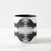 Mug Vices Abstract Black Wings Alcohol Ink Art (Centre)