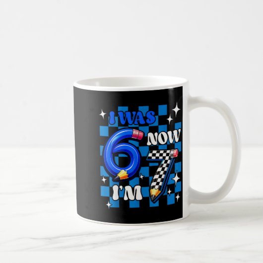 Mug Vichy bleu j'avais 6 ans j'ai 7 ans drôle 67 joyeu (Droite)