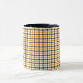 Mug Vichy jaune noir et blanc (Centre)