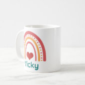 Mug Vicky Name Vintage Boho Rainbow (Devant gauche)