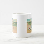 Mug Victorian Beach Swim Girl Ocean Summer Vacances (Centre)