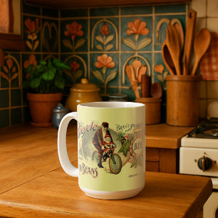 Mug Victorian Era Canne Lima Étiquette haricots