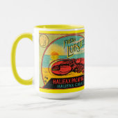Mug Victorian Era Halifax Canada Canned Lobster Label (Gauche)