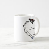 Mug Victorian Style Heart Dark Academia Custom Name (Devant droit)