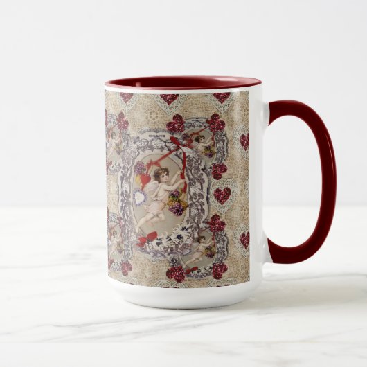 Mug Victorian Valentine Angel Red Heart (Droite)