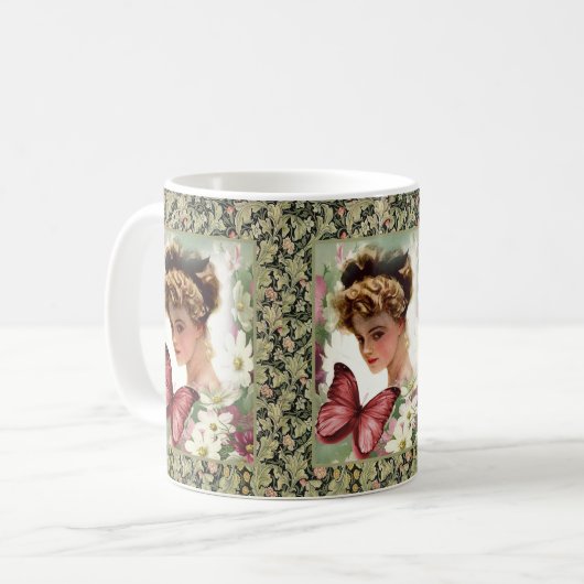 Mug victorien floral (Devant gauche)