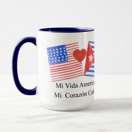 Mug Vida americano, corazón cubano (Gauche)
