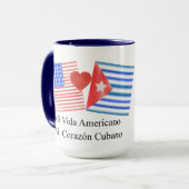 Mug Vida americano, corazón cubano (Devant gauche)