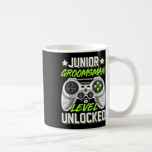 Mug Vidéo de jeu Gamer Junior Groomsman niveau débloqu (Droite)