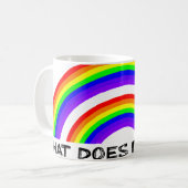 Mug Vidéo double arc-en-ciel (Devant gauche)