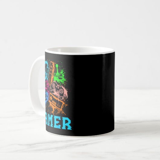Mug Video Game Console Controllers Clic Gamer Lover Co (Devant gauche)