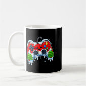 Mug Video Game Controller Christmas Santa Hat Gamer Bo (Gauche)