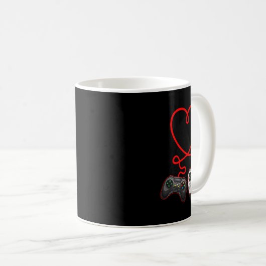 Mug Video Gamer Valentines Day With Controllers Heart (Devant droit)