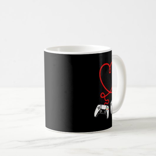 Mug Video Gamer Valentines Day With Controllers Heart (Devant droit)