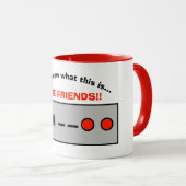 Mug Vidéo Vidéo de l'ancienne école (Devant droit)