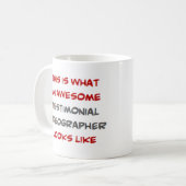 Mug vidéographe de témoignage génial (Devant gauche)