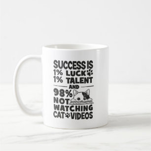 Mug Vidéos de succès contre chats - Drôle Motivationne