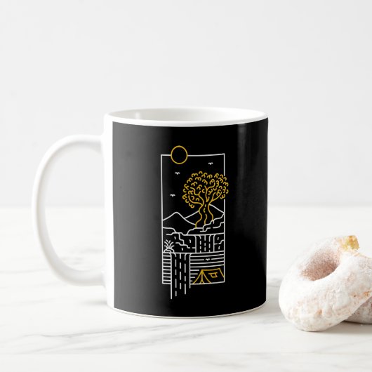 Mug Vie de camping 1 (Avec donut)