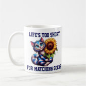 Mug Vie de chats mignonne trop courte pour les chausse (Gauche)