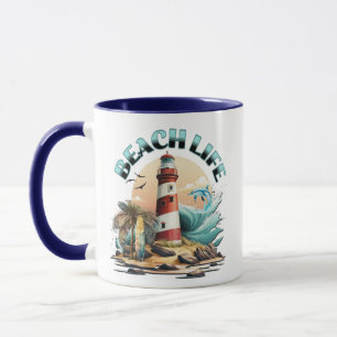 Mug Vie de plage personnalisée