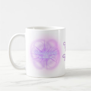 Mug Vie de rêve manifeste Aura Glow Dégradé Violet