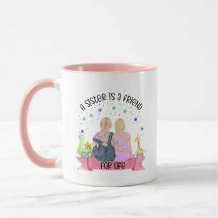Mug vie de soeur mignonne ami mot art