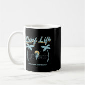 Mug Vie de surf Manger Dormir Surf Répéter Surfant Sur (Gauche)