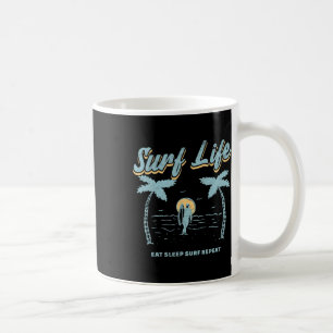 Mug Vie de surf Manger Dormir Surf Répéter Surfant Sur