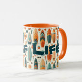 Mug Vie de Surf (nom) (Devant droit)