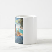 Mug Vie de travail à distance Guinée Cochon de café Mu (Centre)