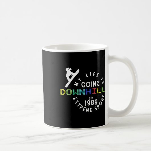 Mug Vie Descente Snowboard Freestyle Hiver S (Droite)