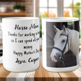 Mug Vie équestre Photo Personnalisée Cheval Lover