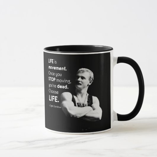 Mug Vie - Eugen Sandow Bodybuilding Motivation (Droite)