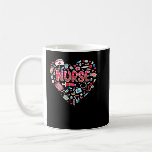 Mug Vie infirmière Valentines Jour Stethoscope ER ICU