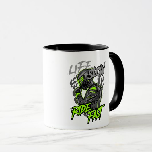 MUG VIE LENTE MODE DE VIE RAPIDE (Devant droit)