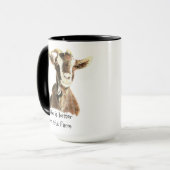 Mug Vie meilleure à la ferme, chèvre, animal, amusemen (Devant gauche)