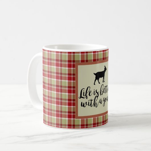 Mug Vie Meilleure Avec Plaid De Chèvre (Devant gauche)