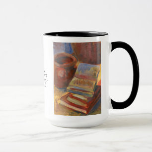 Mug Vie morte avec la peinture de livres
