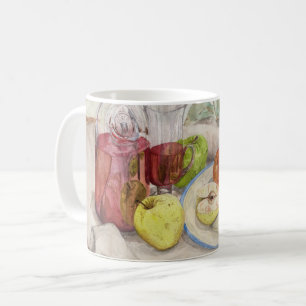 Mug Vie morte de la peinture de fruits et de vin