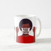 Mug vie noire histoire histoire afro covid masque femm (Devant droit)