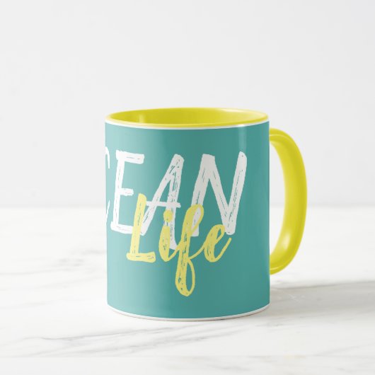 Mug VIE OCÉANIQUE marine vive | (Devant droit)